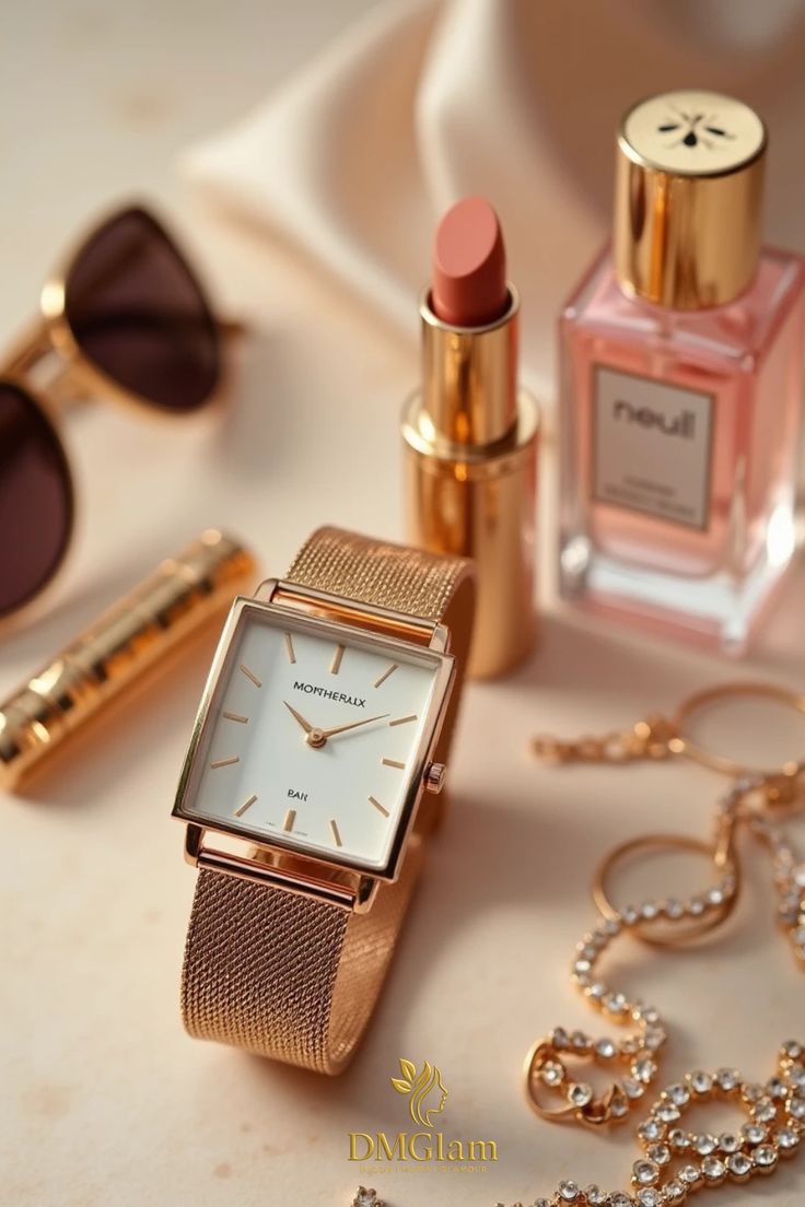 golden glam watch reloj glam dorado